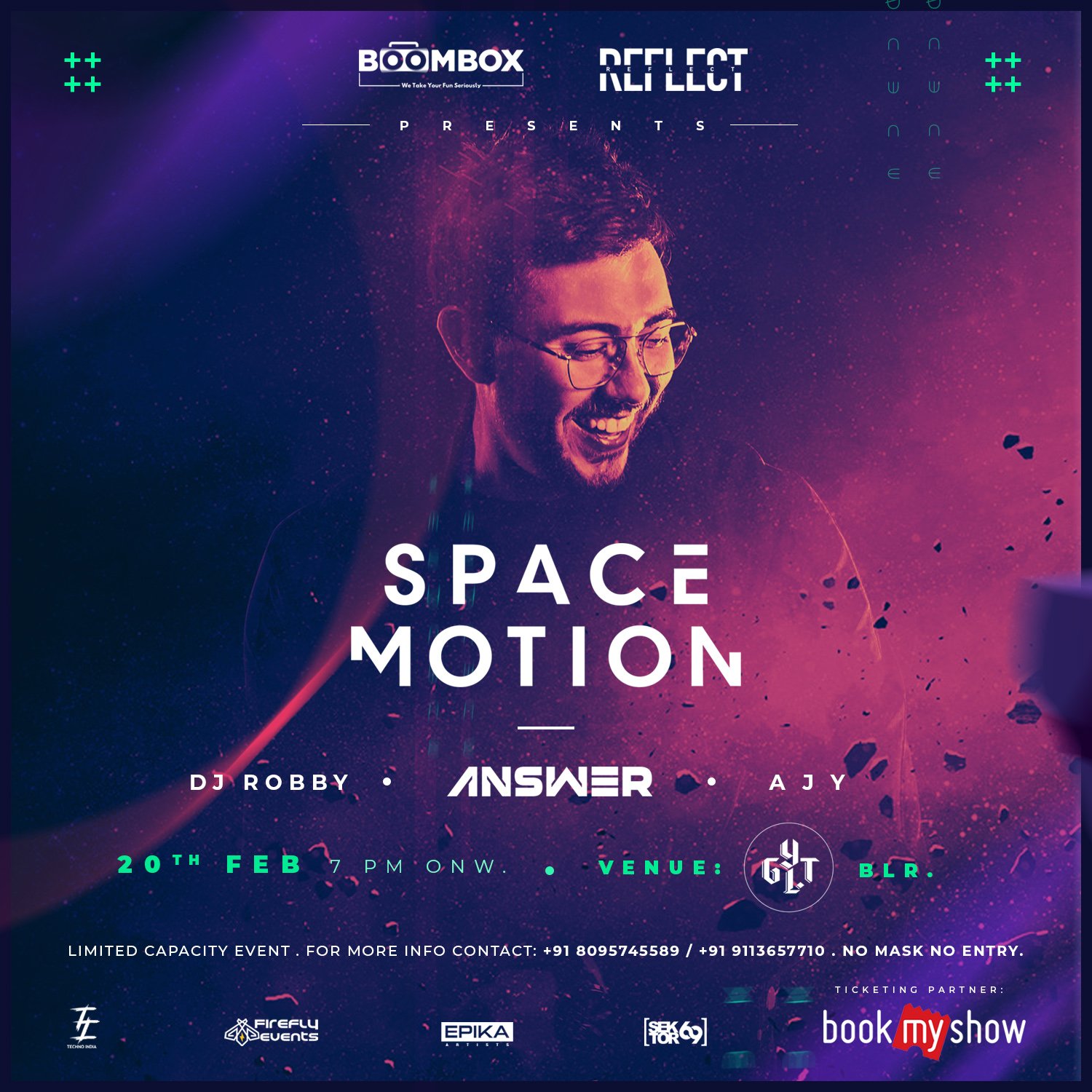 Boombox & Reflect presents Space Motion supported by Answer, Robby & Ajy -  The Boombox